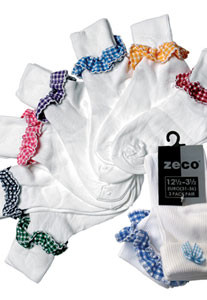 Yellow Frilly  Gingham socks