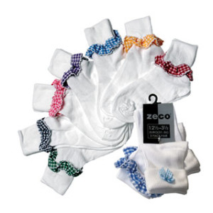 Yellow Frilly  Gingham socks